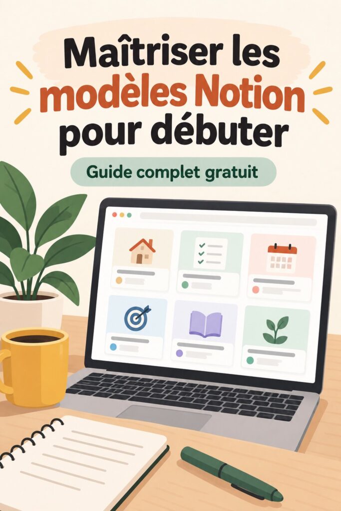 Capture d'écran d'un tableau de gestion de projet sur Notion, illustrant des modèles personnalisés.
