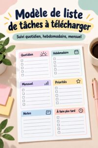 Femme utilisant un modèle Excel sur son ordinateur pour s'organiser