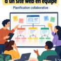 Équipe travaillant ensemble sur l'architecture d'un site web