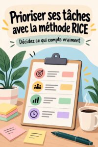 Femme utilisant la méthode RICE pour prioriser ses tâches