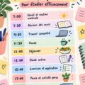 Femme travaillant sur un emploi du temps et une routine de travail efficace