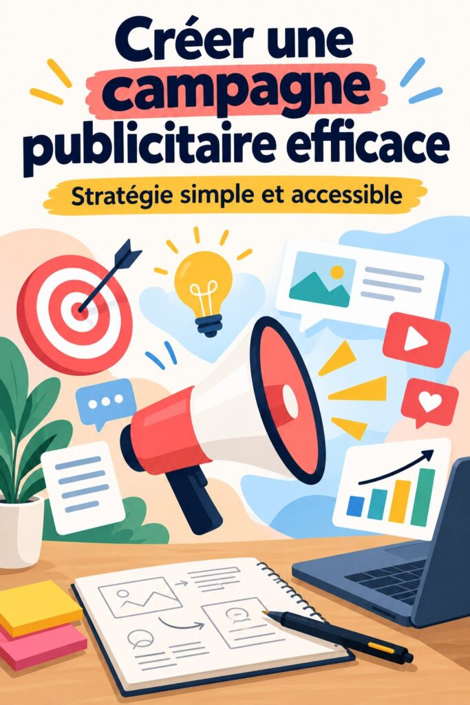 Image illustrant une campagne publicitaire moderne avec des éléments accrocheurs et un message clair