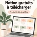 Une capture d'écran de plusieurs templates Notion gratuits sur un ordinateur
