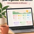 Un écran d'ordinateur affichant des templates Notion personnalisés organisés de manière esthétique.
